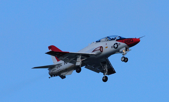 US Navy T45 Goshawk trainer taking off from Pensacola NAS