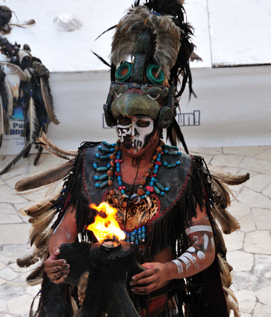 Mayan Dancers performing in Cozumel.